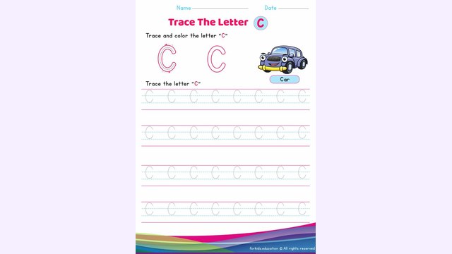 Preview of Uppercase Letter "C" Worksheet
