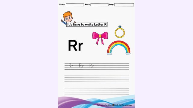 Preview of Trace And Write Letter "R" | Free PDF Printable