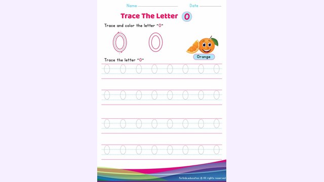 Preview of Uppercase Letter "O" Worksheet