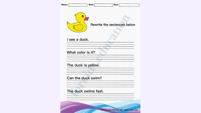 Preview of Read And Rewrite the Sentences Worksheet