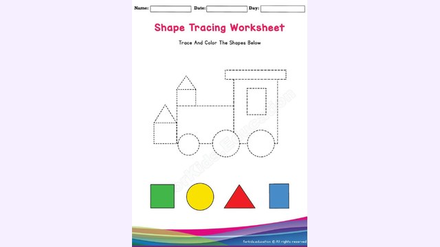 Preview of Shape Tracing Worksheets | Coloring Pages