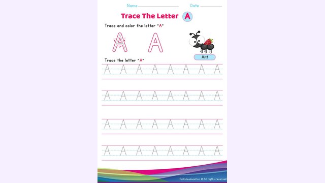 Preview of Uppercase Letter "A" Worksheet