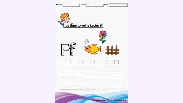 Preview of Trace And Write Letter "F" | Free PDF Printable