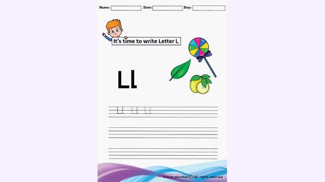 Preview of Trace And Write Letter "L" | Free PDF Printable