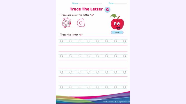 Preview of Lowercase Letter "a" Worksheet
