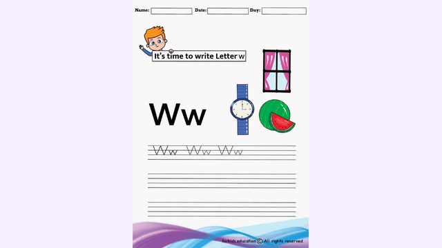 Preview of Trace And Write Letter "W" | Free PDF Printable