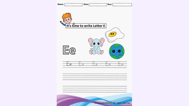 Preview of Trace And Write Letter "E" | Free PDF Printable