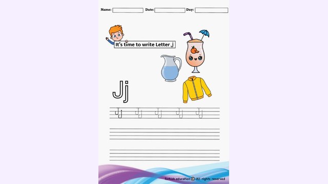 Preview of Trace And Write Letter "J" | Free PDF Printable