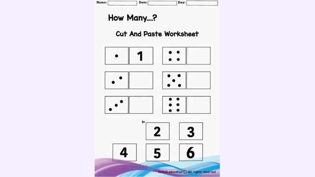 Preview of Numbers | Free Cut And Paste Worksheet