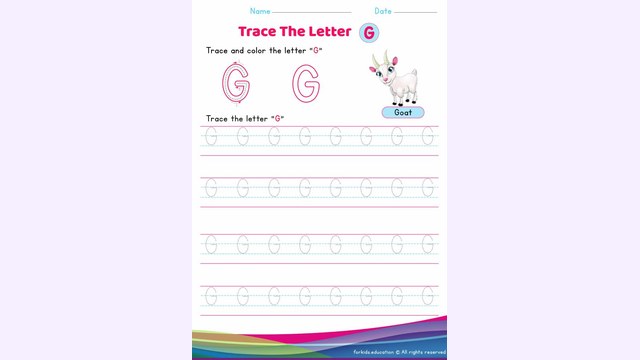 Preview of Uppercase Letter "G" Worksheet