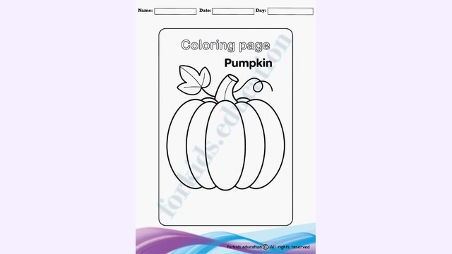 Preview of Pumpkin Coloring Sheets For Kids