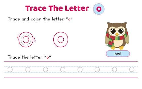 Free Download Lowercase Letter "o" Worksheet - For Kids Education