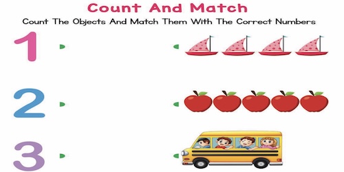 Count And Match The Numbers 